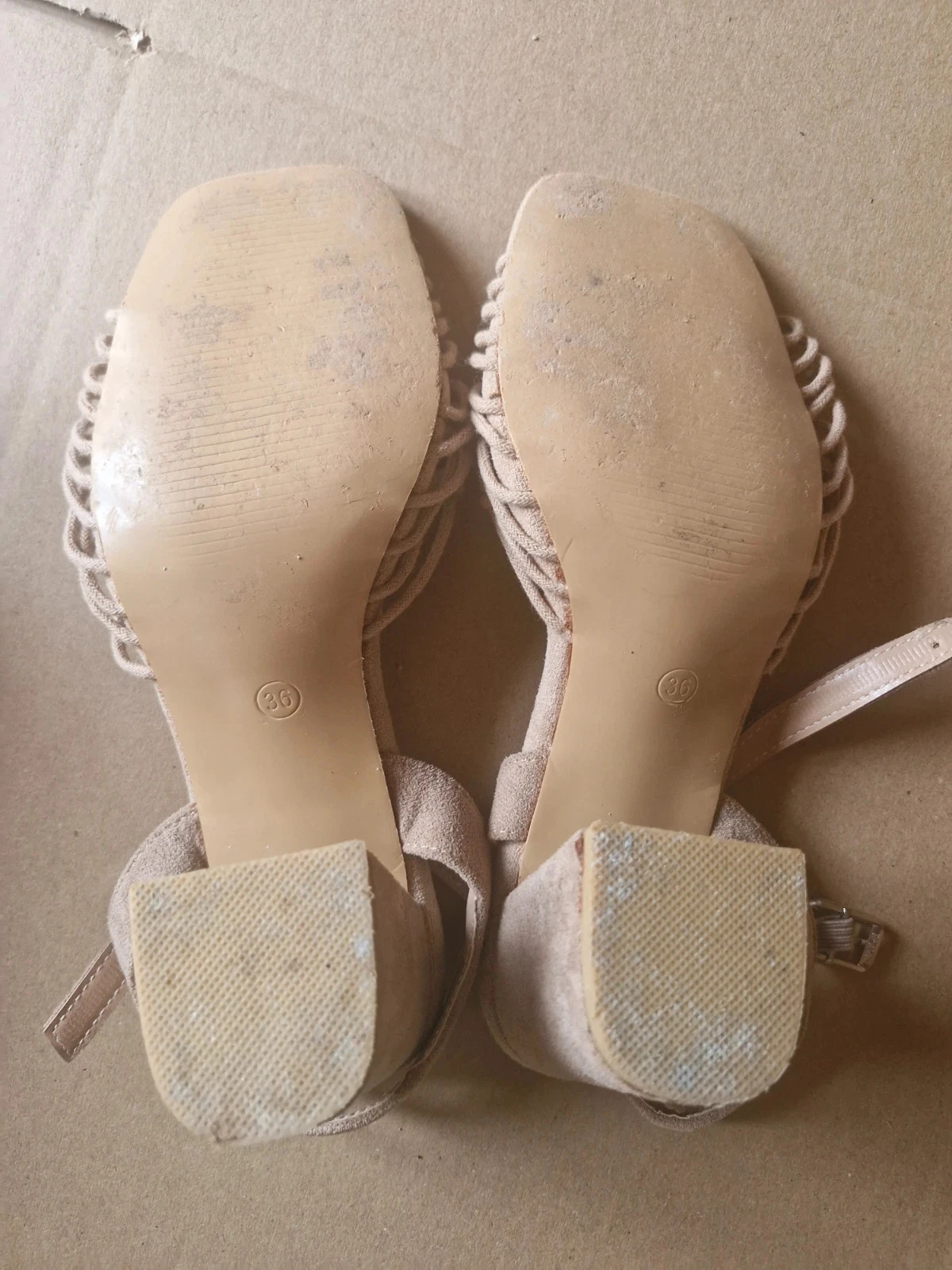 Beige braided suede Erynn heeled sandals – Size 36 – photo 7